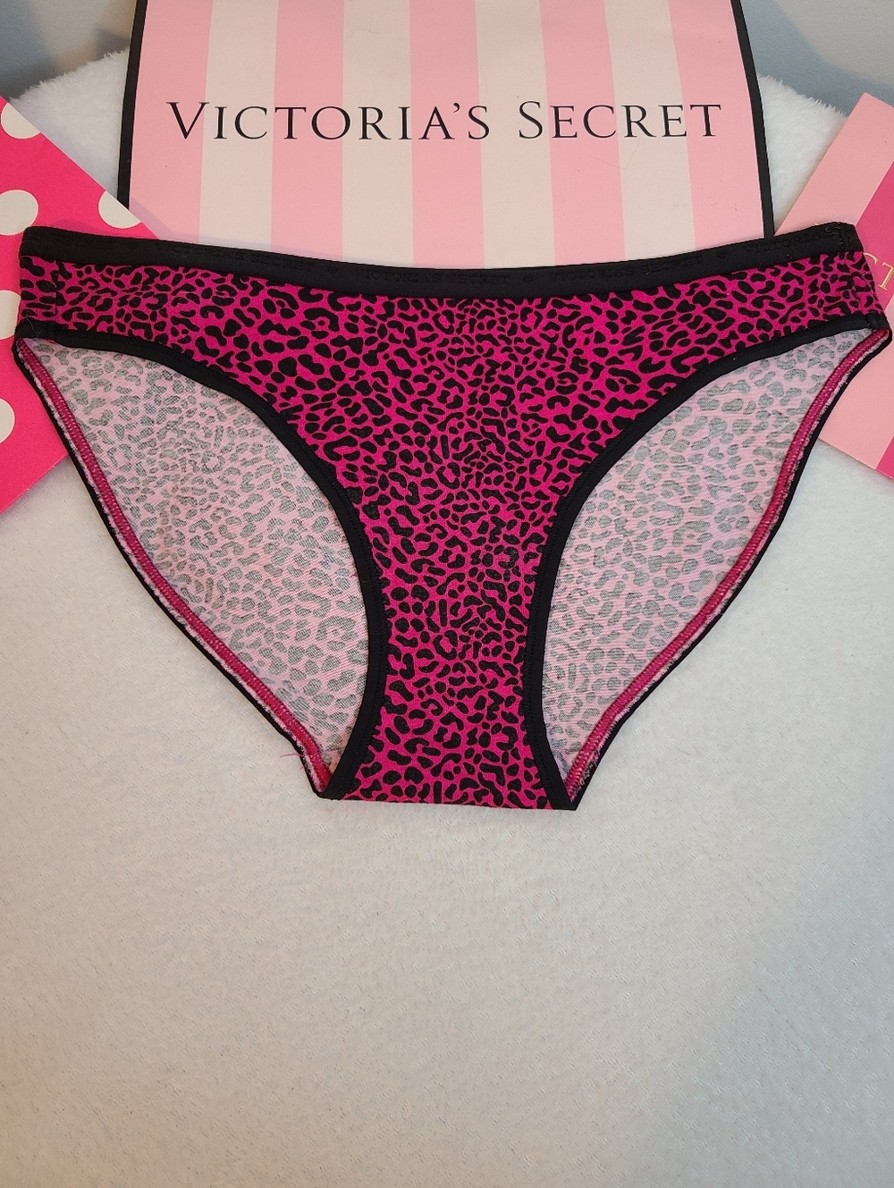Y2K Victoria's Secret Signature Cotton Classic Bikini Panty Size M Leopard